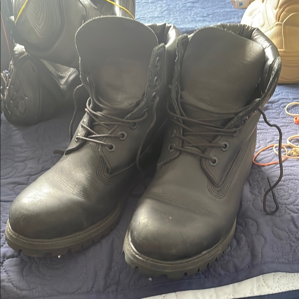Black Leather Mens timberland boots